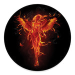 Phoenix Angel Print Round Floor Mat