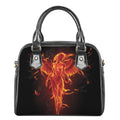 Phoenix Angel Print Shoulder Handbag