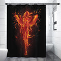 Phoenix Angel Print Shower Curtain