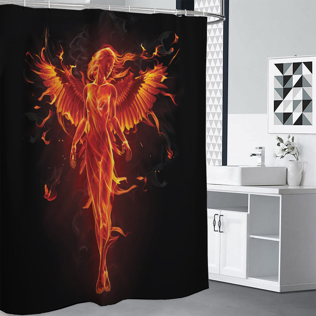 Phoenix Angel Print Shower Curtain