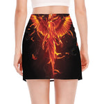 Phoenix Angel Print Side Slit Mini Skirt