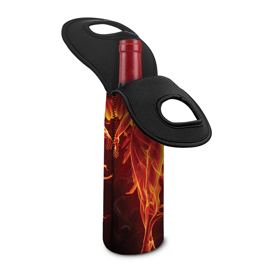 Phoenix Angel Print Single Neoprene Wine Tote