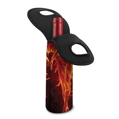 Phoenix Angel Print Single Neoprene Wine Tote