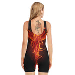 Phoenix Angel Print Sleeveless One Piece Swimsuit