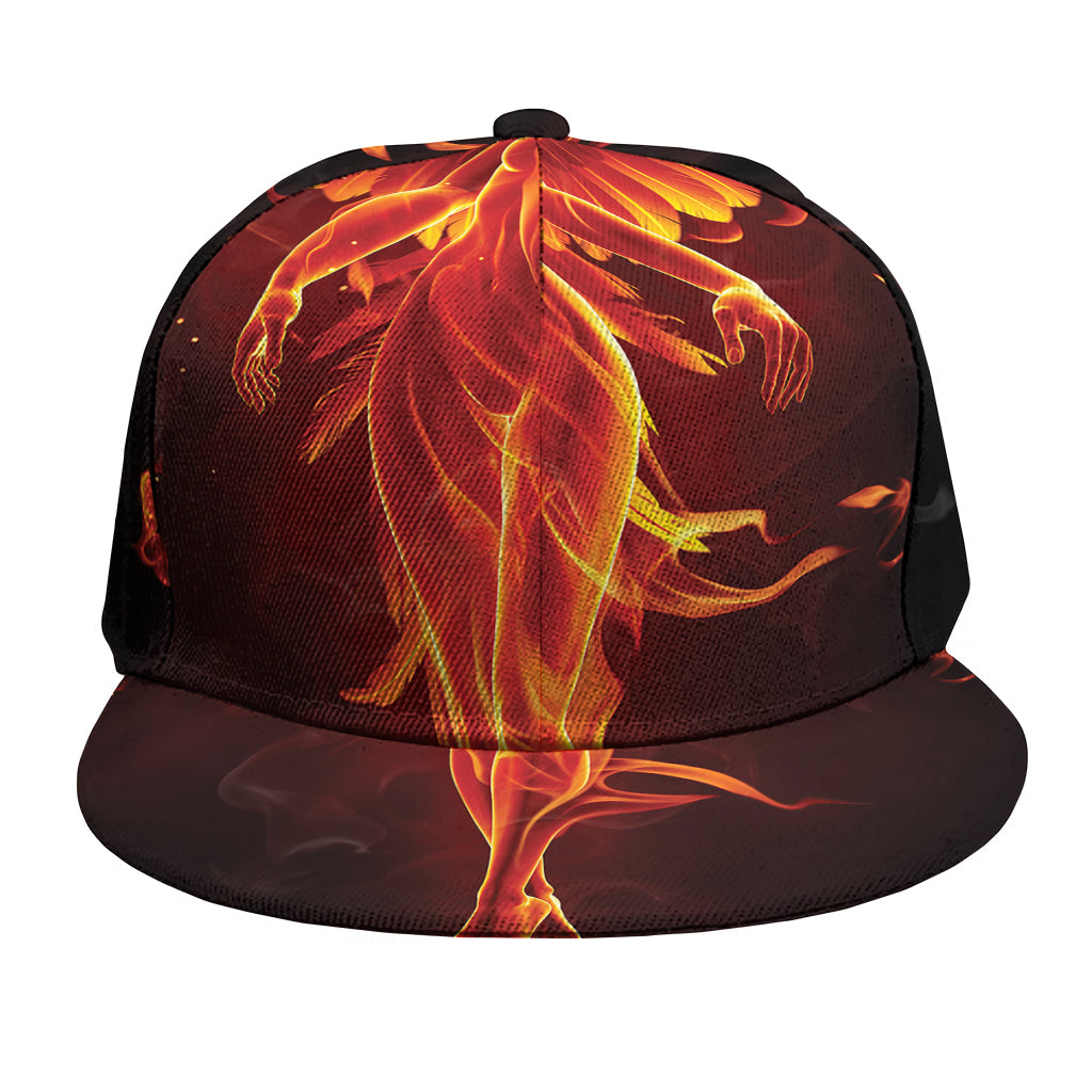 Phoenix Angel Print Snapback Cap