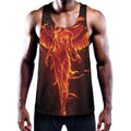 Phoenix Angel Print Men's Workout Tank Top