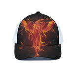 Phoenix Angel Print White Mesh Trucker Cap