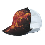 Phoenix Angel Print White Mesh Trucker Cap