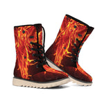 Phoenix Angel Print Winter Boots