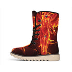 Phoenix Angel Print Winter Boots
