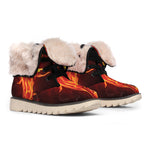 Phoenix Angel Print Winter Boots