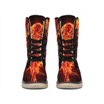 Phoenix Angel Print Winter Boots