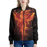 Phoenix Angel Print Women's Bomber Jacket