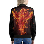Phoenix Angel Print Women's Bomber Jacket