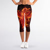 Phoenix Angel Print Women's Capri Leggings