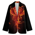 Phoenix Angel Print Women's Cotton Blazer