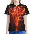 Phoenix Angel Print Women's Polo Shirt