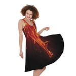 Phoenix Angel Print Women's Sleeveless Dress