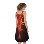 Phoenix Angel Print Women's Sleeveless Dress
