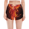 Phoenix Angel Print Women's Split Running Shorts