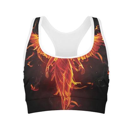 Phoenix Angel Print Women's Sports Bra
