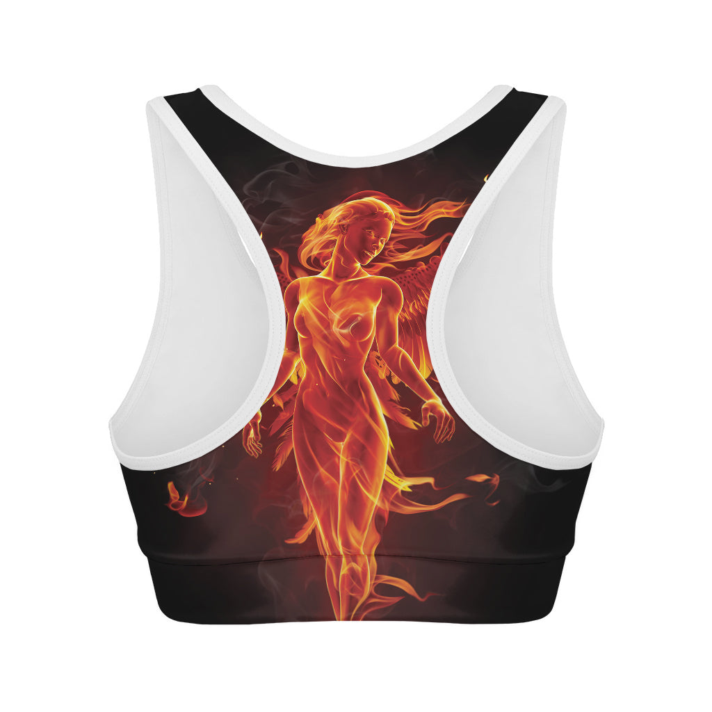 Phoenix Angel Print Women's Sports Bra