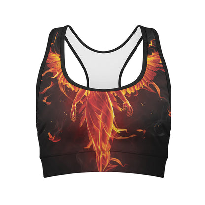 Phoenix Angel Print Women's Sports Bra