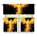 Phoenix Firebird Print 3 Piece Kitchen Curtains