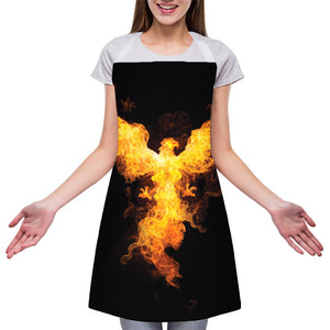 Phoenix Firebird Print Adjustable Apron