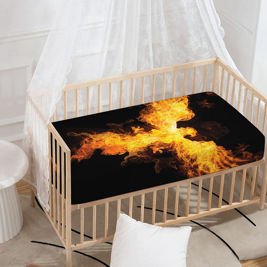 Phoenix Firebird Print Baby Crib Sheet