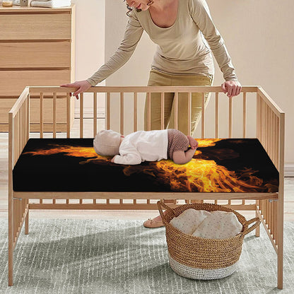 Phoenix Firebird Print Baby Crib Sheet