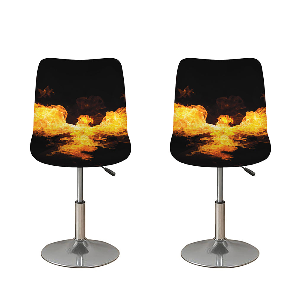 Phoenix Firebird Print Bar Stool Covers