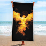 Phoenix Firebird Print Beach Towel