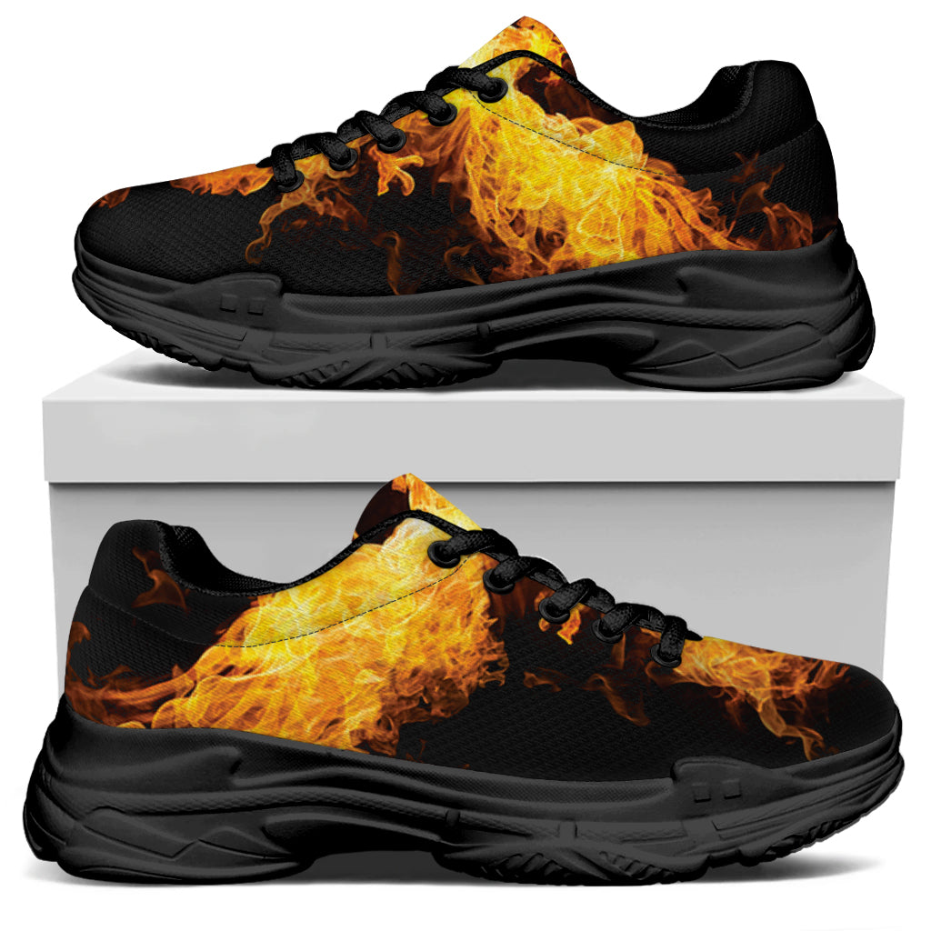 Phoenix Firebird Print Black Chunky Shoes