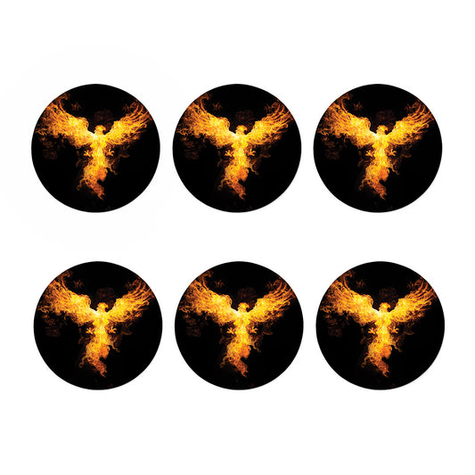 Phoenix Firebird Print Coaster Set