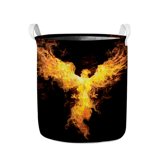 Phoenix Firebird Print Collapsible Laundry Basket