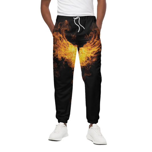 Phoenix Firebird Print Cotton Pants