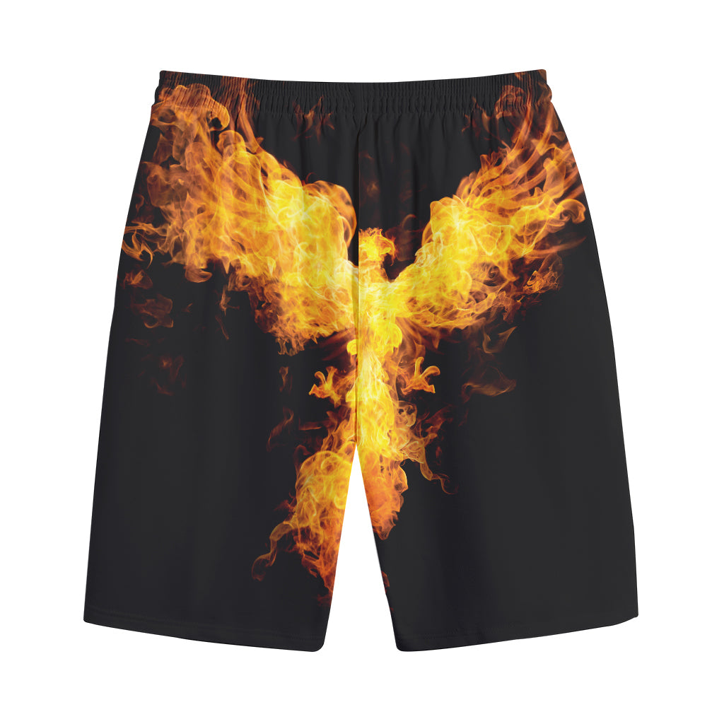 Phoenix Firebird Print Cotton Shorts