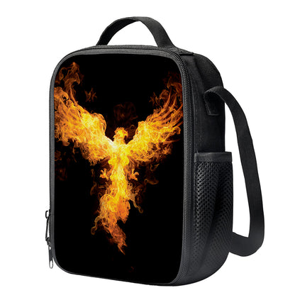 Phoenix Firebird Print Crossbody Lunch Bag