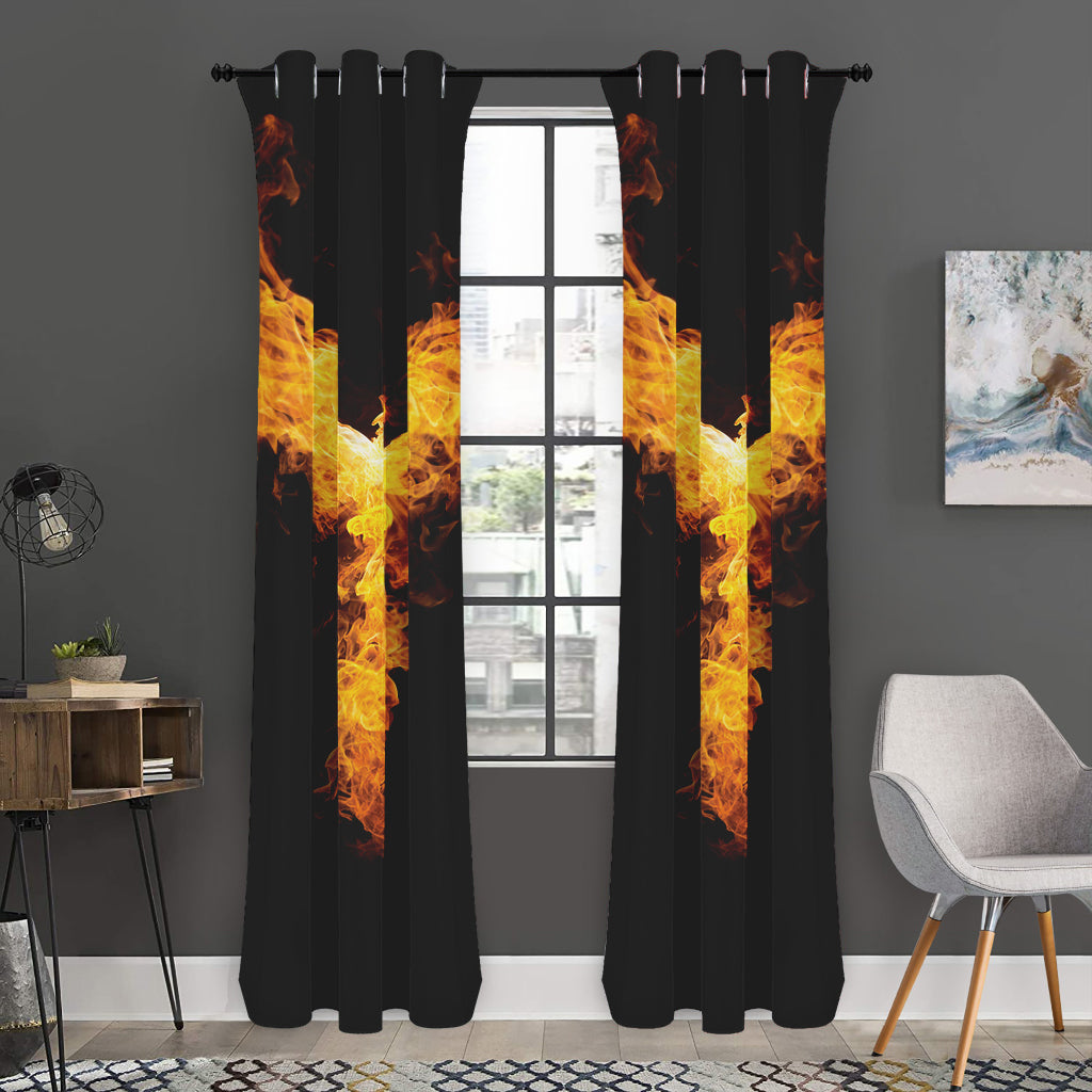 Phoenix Firebird Print Curtain