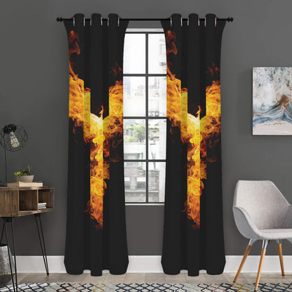 Phoenix Firebird Print Curtain