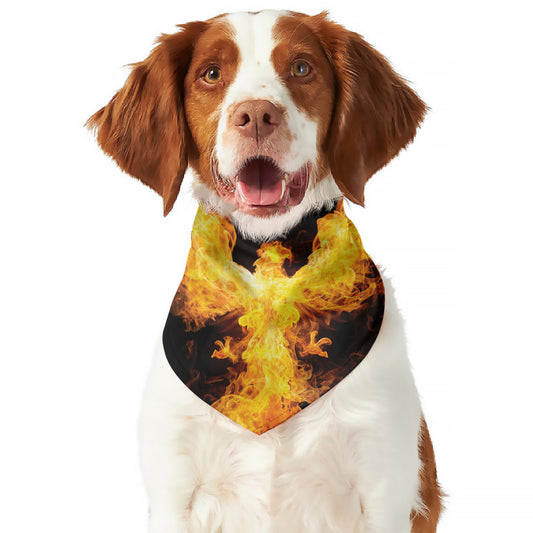 Phoenix Firebird Print Dog Bandana