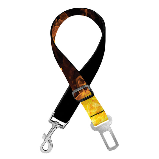 Phoenix Firebird Print Dog Seat Belt