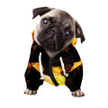 Phoenix Firebird Print Dog Zip Up Hoodie