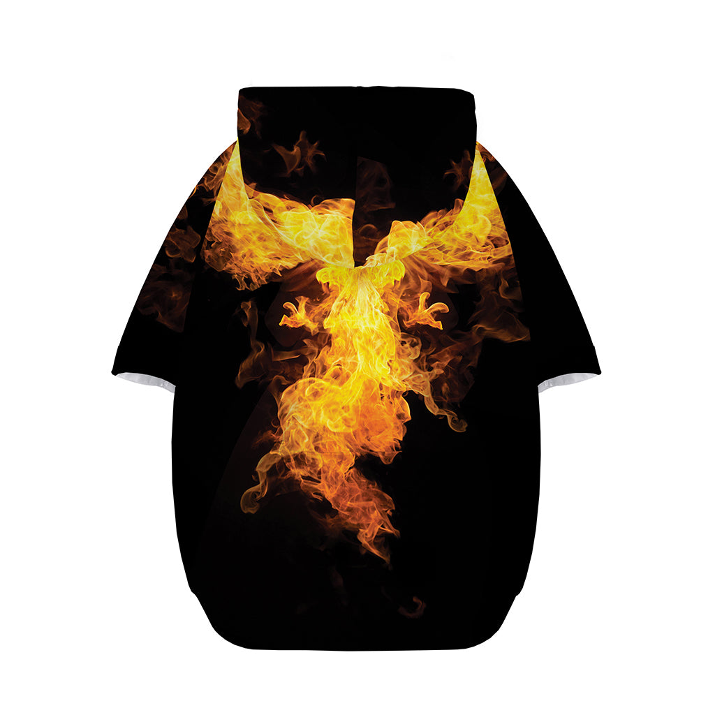 Phoenix Firebird Print Dog Zip Up Hoodie
