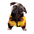 Phoenix Firebird Print Dog Zip Up Jacket