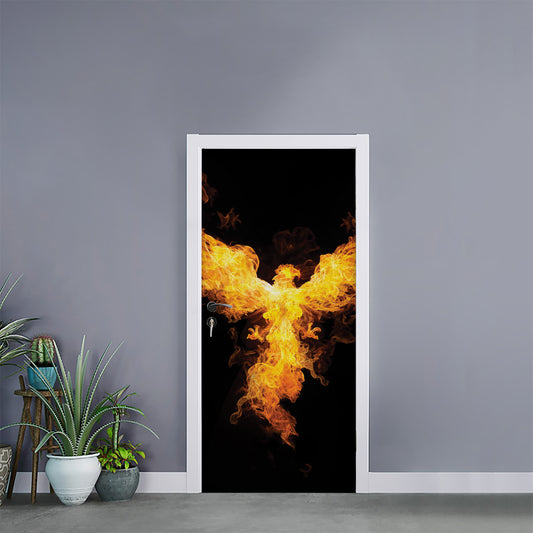 Phoenix Firebird Print Door Sticker