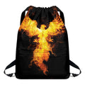 Phoenix Firebird Print Drawstring Backpack