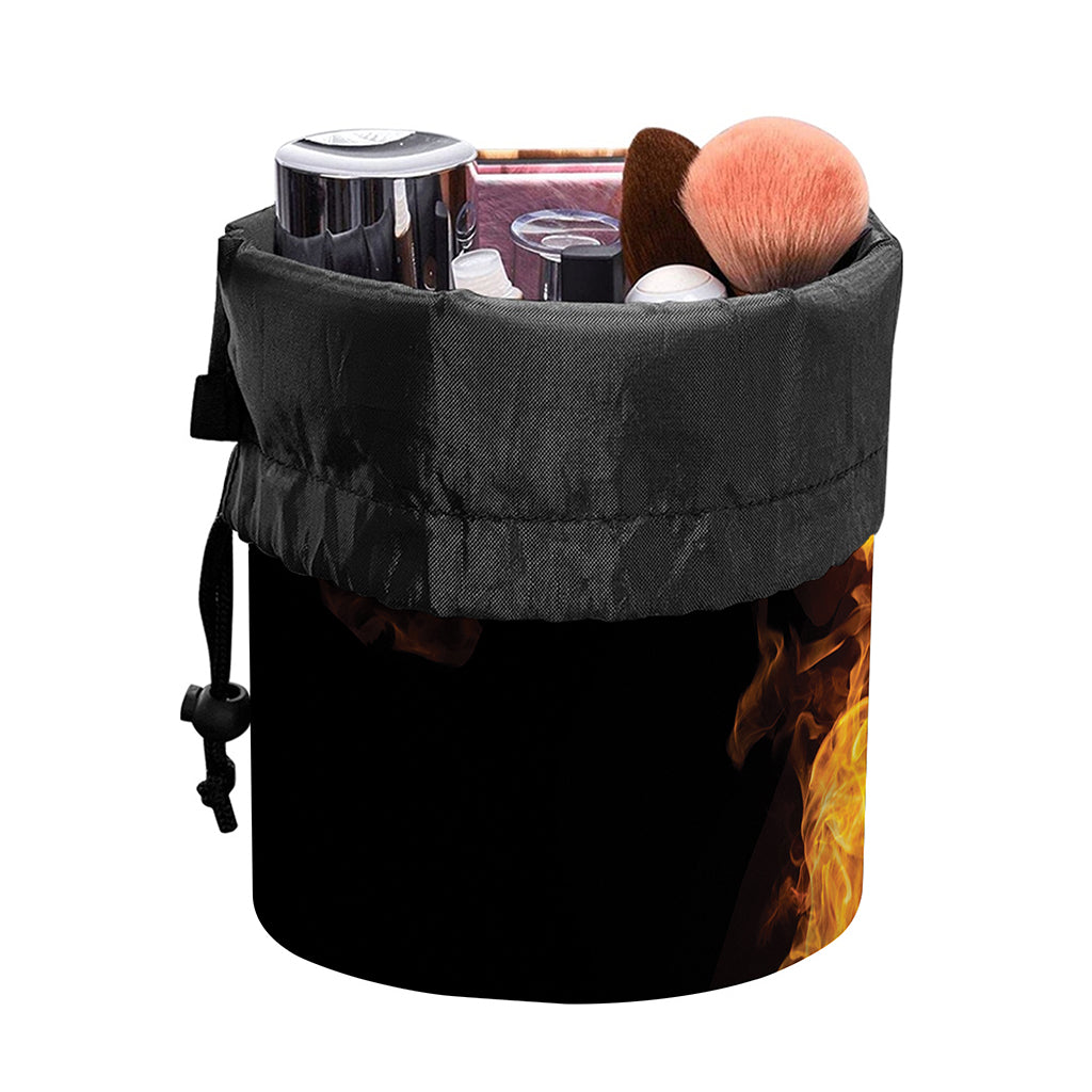 Phoenix Firebird Print Drawstring Makeup Bag