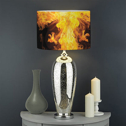 Phoenix Firebird Print Drum Lamp Shade